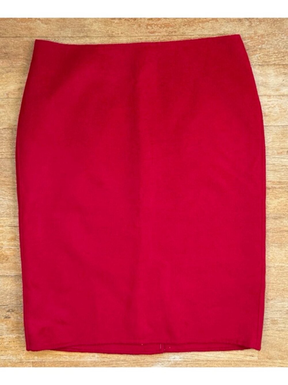 Talbots Skirt Size 6 NWT Red Felted Wool Blend Straight Cut